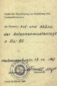 Berechtigungsschein